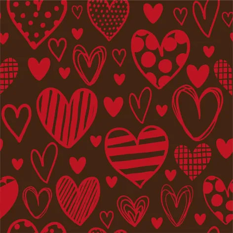 Transfer Sheets; Hearts Drawing  - Bag of 30
